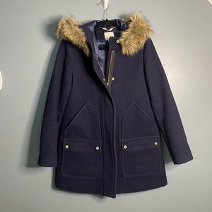 J Crew Château Wool Park in Navy